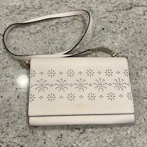 Kate Spade White Floral Leather Purse